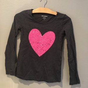 Joe Fresh Gray and Pink Long Sleeve
